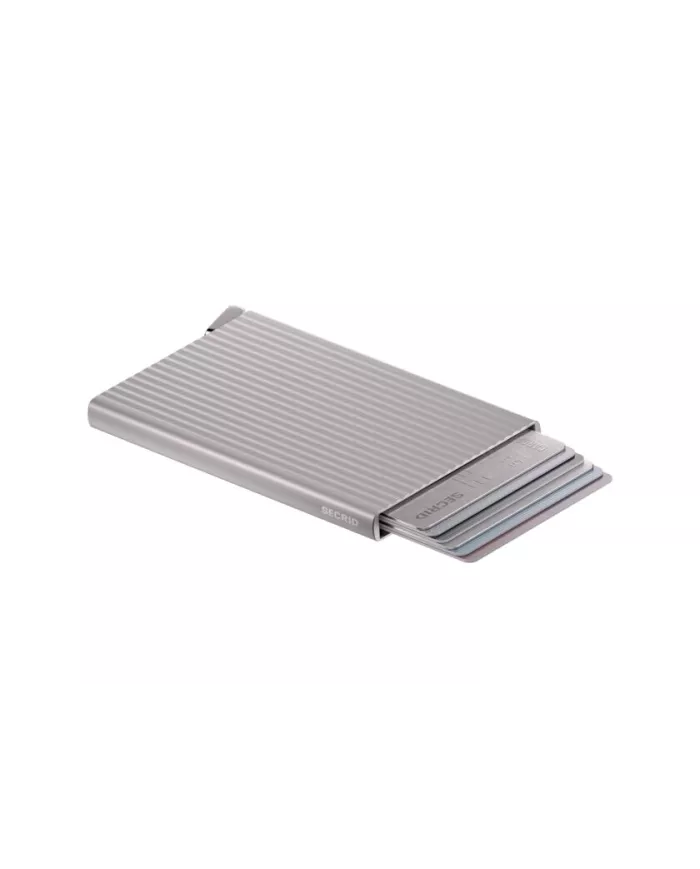 Secrid - Porte-cartes de crédit Fluted Premium+ Silver