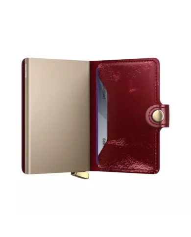 Secrid - Porte-cartes de crédit en cuir Naplak Premium+ Red