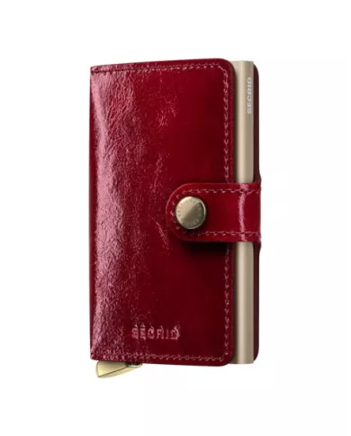 Secrid - Porte-cartes de crédit en cuir Naplak Premium+ Red