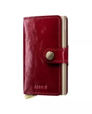 Secrid - Porte-cartes de crédit en cuir Naplak Premium+ Red
