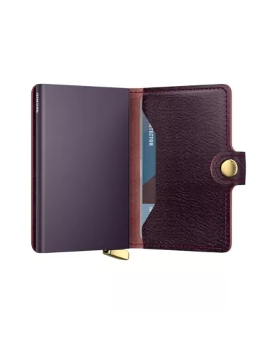 Secrid - Porte-cartes de crédit en cuir Basco Premium+ Bordeaux