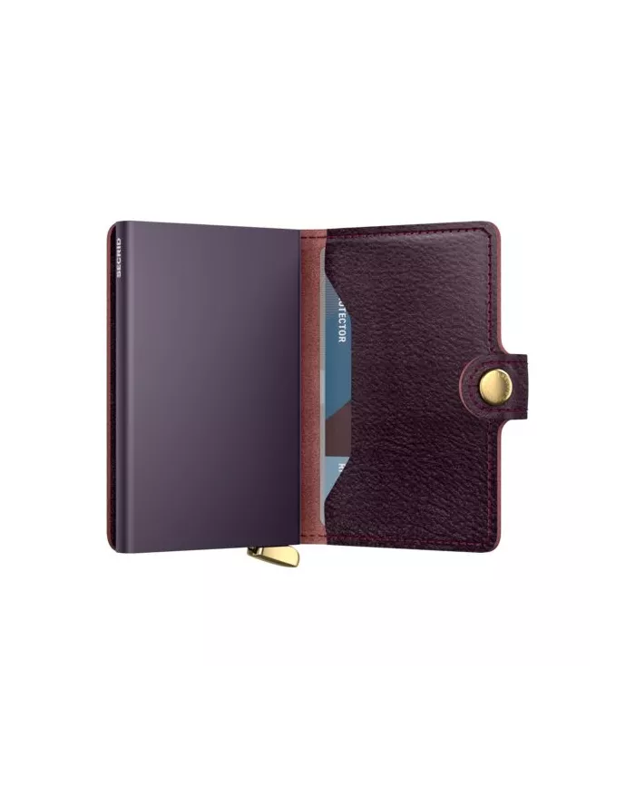Secrid - Porte-cartes de crédit en cuir Basco Premium+ Bordeaux