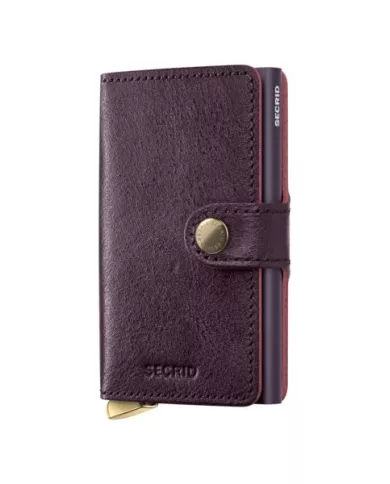 Secrid - Porte-cartes de crédit en cuir Basco Premium+ Bordeaux