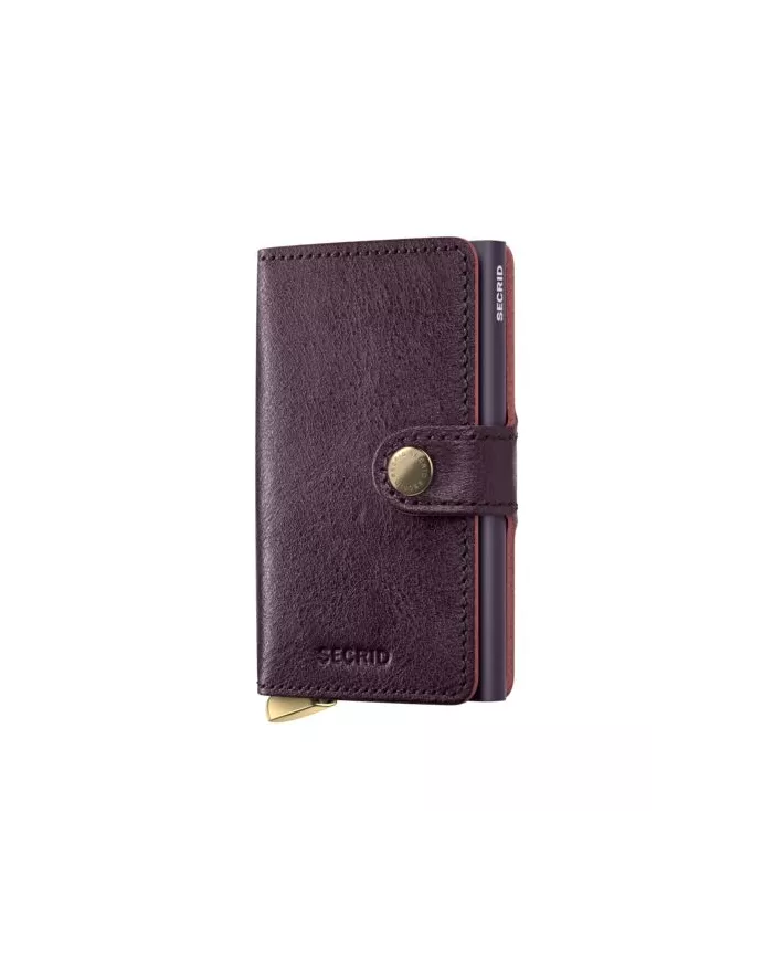 Secrid - Porte-cartes de crédit en cuir Basco Premium+ Bordeaux