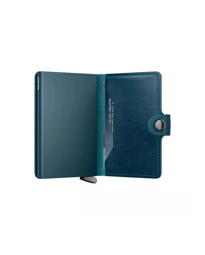 Secrid - Porte-cartes de crédit en cuir Basco Premium+ Teal