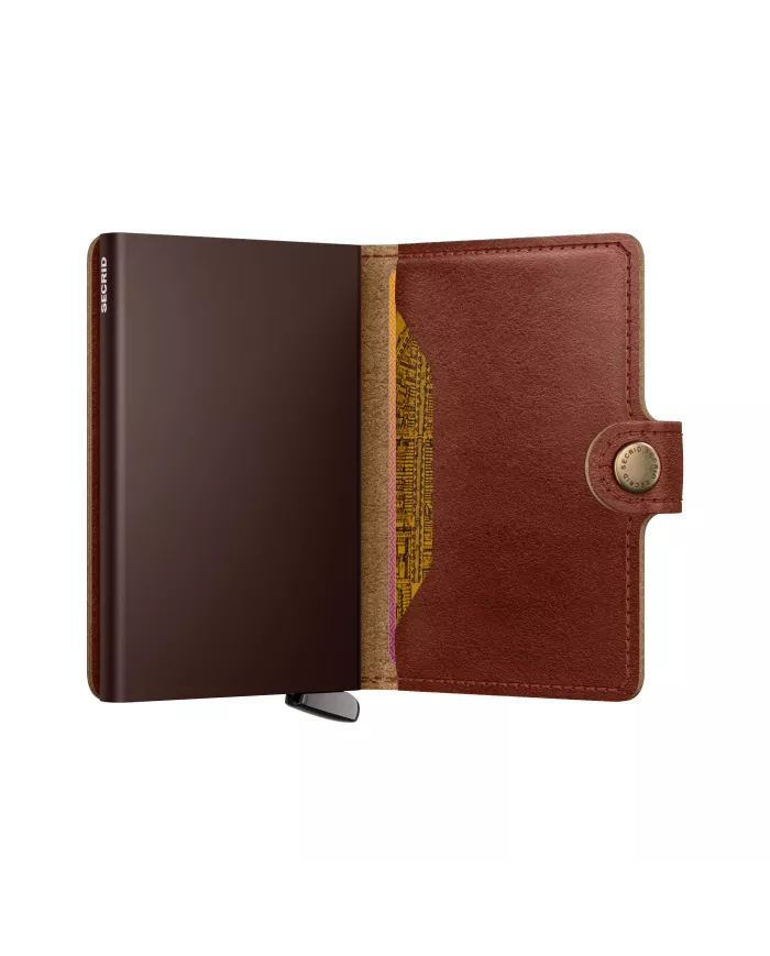 Secrid - Porte-cartes de crédit en cuir Basco Premium+ Whiskey