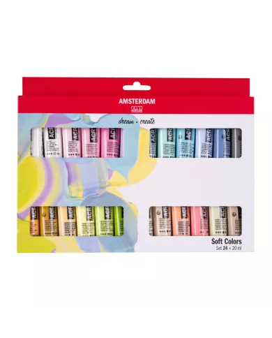 Set acrylique PASTEL Amsterdam 24x20ml
