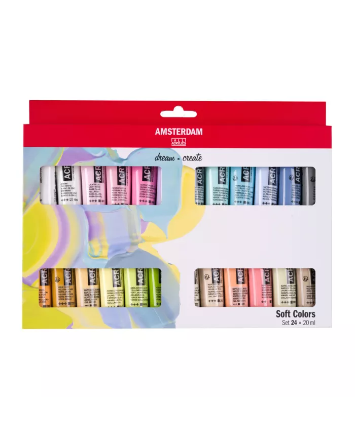 Set acrylique PASTEL Amsterdam 24x20ml Set acrylique PASTEL Amsterdam 24x20ml