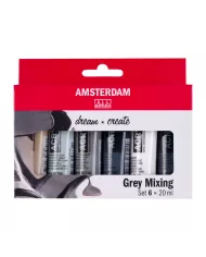 Set Amsterdam acrylique PASTEL 6x20ml Set Amsterdam acrylique PASTEL 6x20ml