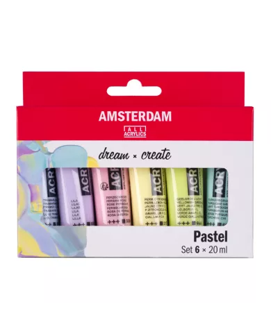 Set Amsterdam acrylique PASTEL 6x20ml