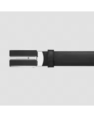 Ceinture Plaque Montblanc 30 mm avec Mécanisme Coulissant en Cuir