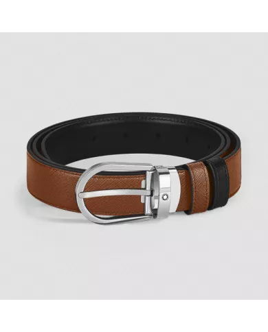 Ceinture Réversible Horseshoe 30 mm en Cuir Sartorial