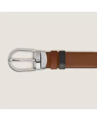 Ceinture Réversible Horseshoe 30 mm en Cuir Sartorial