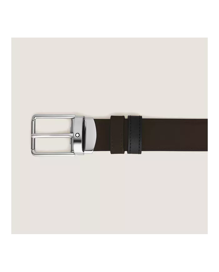 Ceinture réversible à boucle Everyday de 30 mm en cuir marron/noir