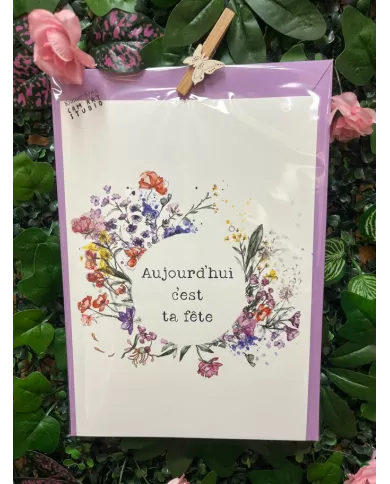 Carte A4 - Aujourd'hui c'est ta fête