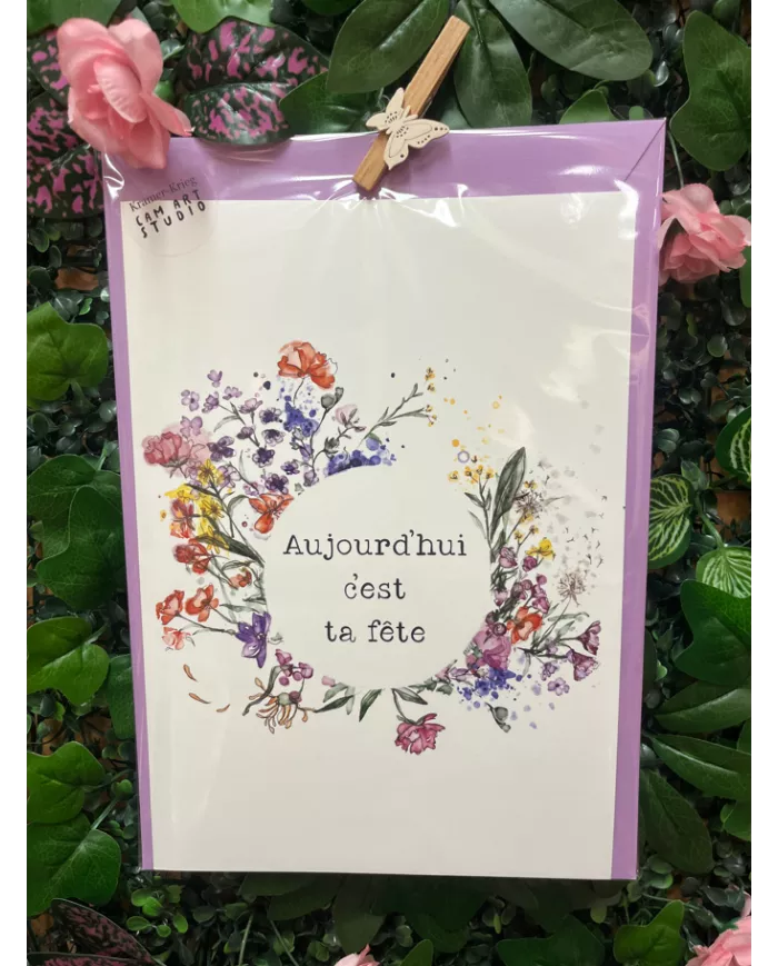 Carte A4 - Aujourd'hui c'est ta fête