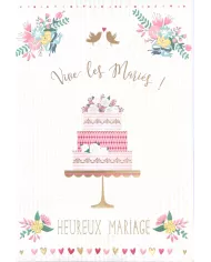 Carte A4 Vive les Mariés !