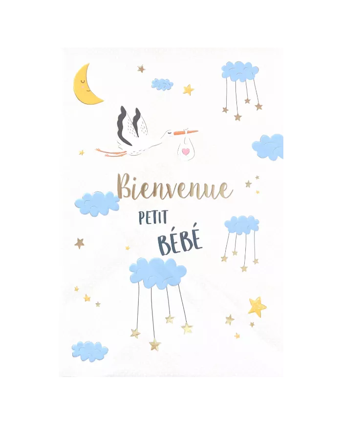 Carte A4 Bienvenue petit bébé