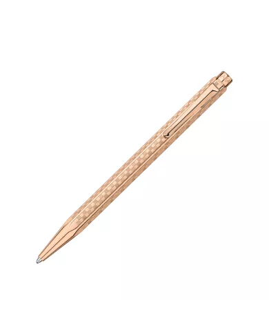 Stylo-bille Ecridor Damier doré rose