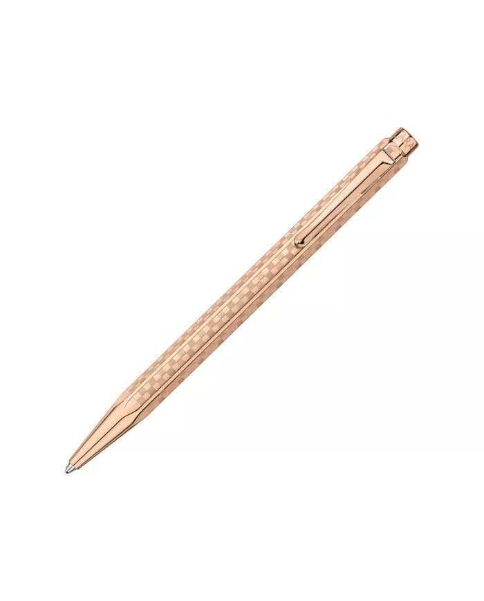 SET Stylo-bille Ecridor Damier doré rose