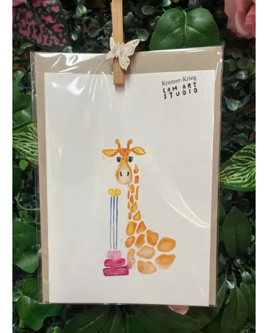 Carte - Giraffe - Anniversaire