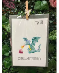 Carte A5 - Dragon - Anniversaire