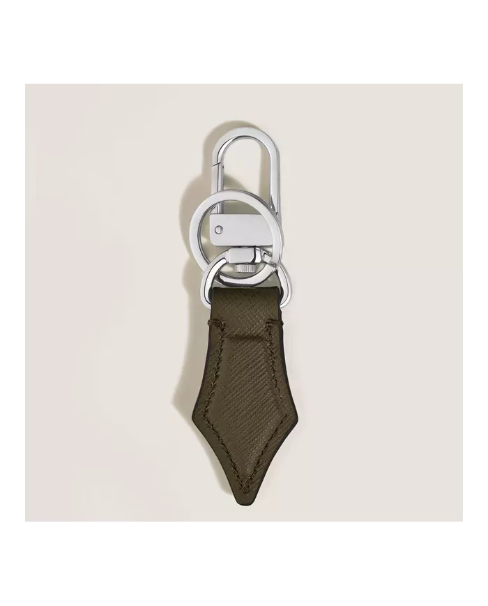 Porte-Clés Plume en Cuir Sartorial