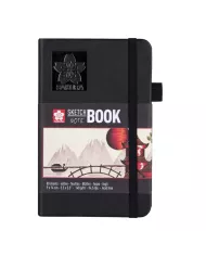 Sakura Carnet à croquis/notes - feuilles noires