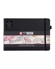 Sakura Carnet à croquis/notes - feuilles noires