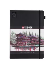 Sakura Carnet à croquis/notes - feuilles noires