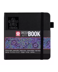 Sakura Carnet à croquis/notes - feuilles noires