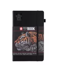 Sakura Carnet à croquis/notes - feuilles noires