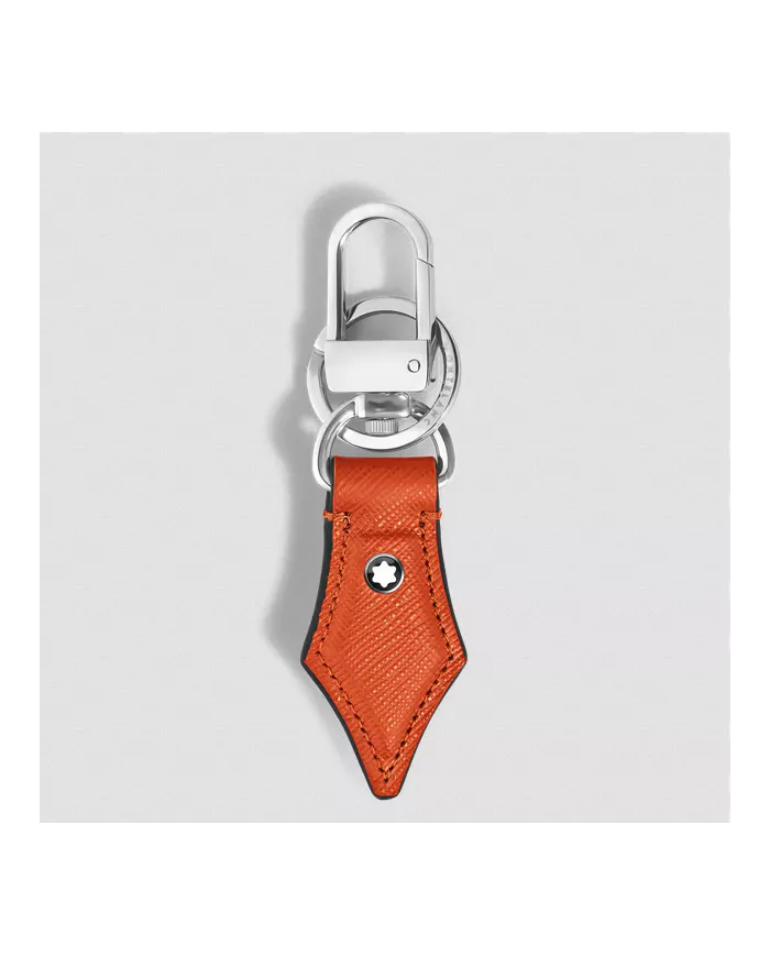 Porte-Clés Plume en Cuir Sartorial