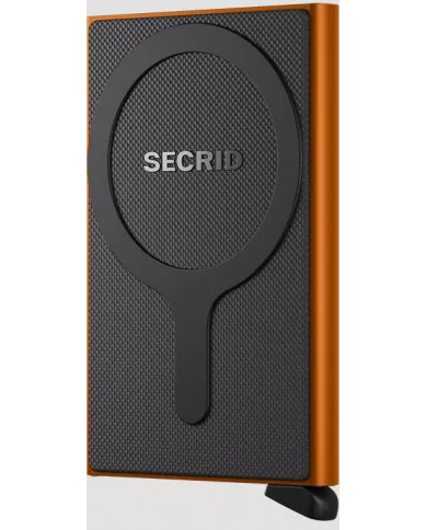 Secrid - Porte-cartes de crédit en aluminium Magsafe Orange