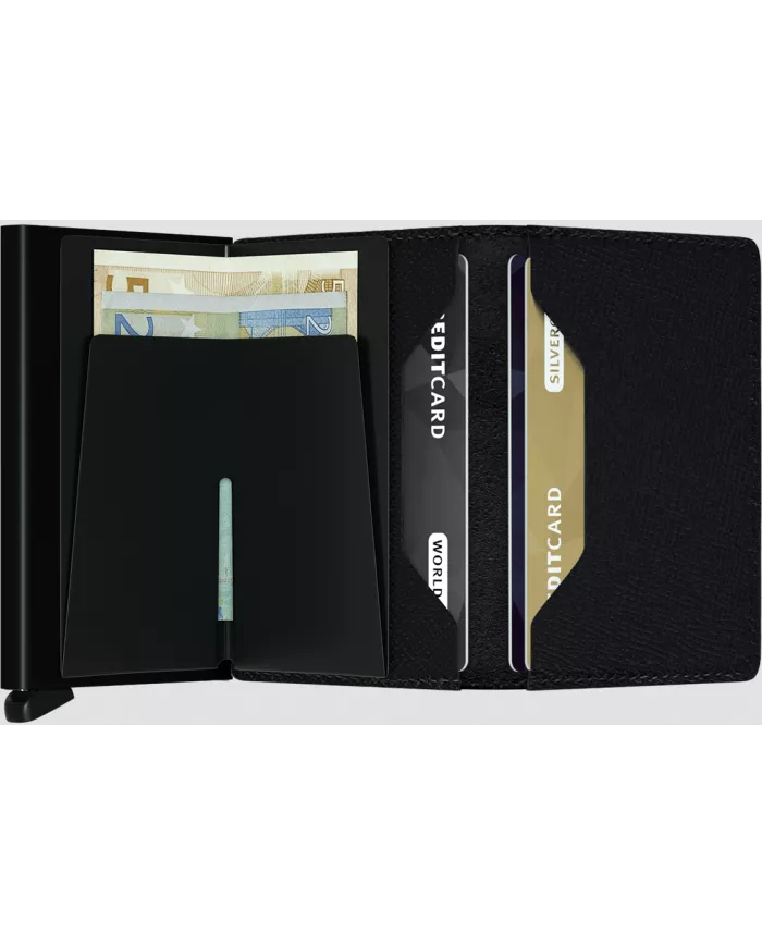 Secrid - Porte-cartes de crédit en cuir Slim crisple Black