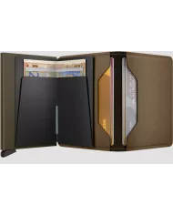 Secrid - Porte-cartes de crédit en cuir Slim Matte Satin Bronze