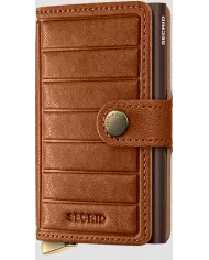 Secrid - Porte-cartes de crédit en cuir EMBOSS LINES cognac