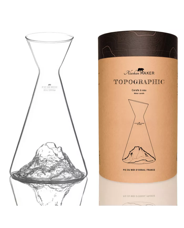Carafe à eau Pic du Midi d'Ossau TOPOGRAPHIC