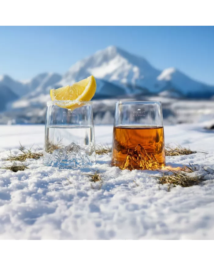 Set de 2 shooters Everest/Mont Blanc TOPOGRAPHIC