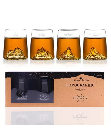 Coffret de 4 shooters TOPOGRAPHIC