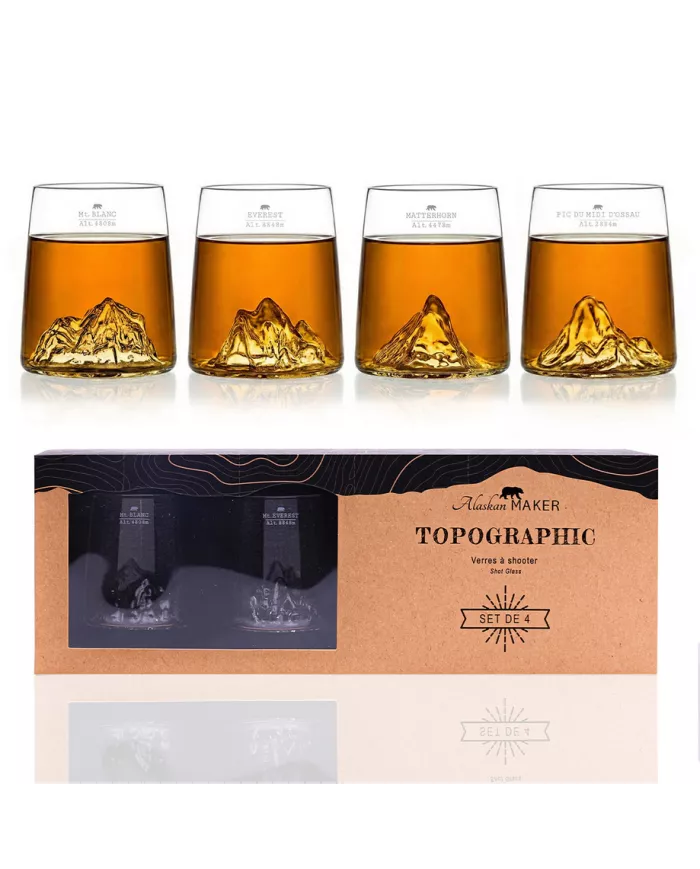 Coffret de 4 shooters TOPOGRAPHIC