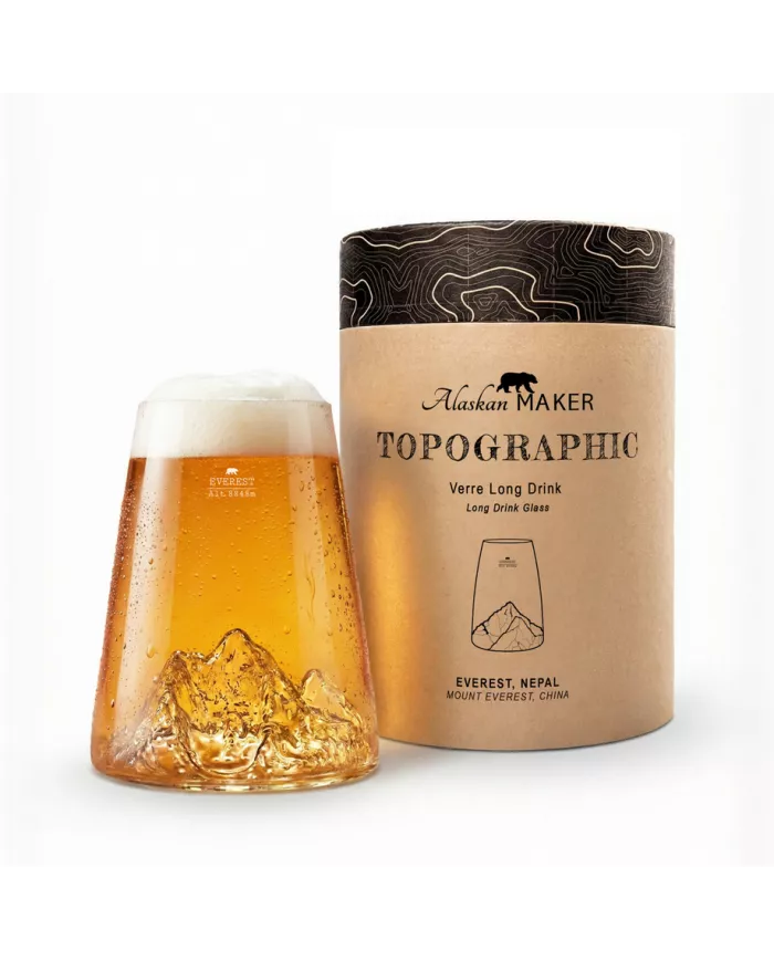 Verre design Mont Everest TOPOGRAPHIC