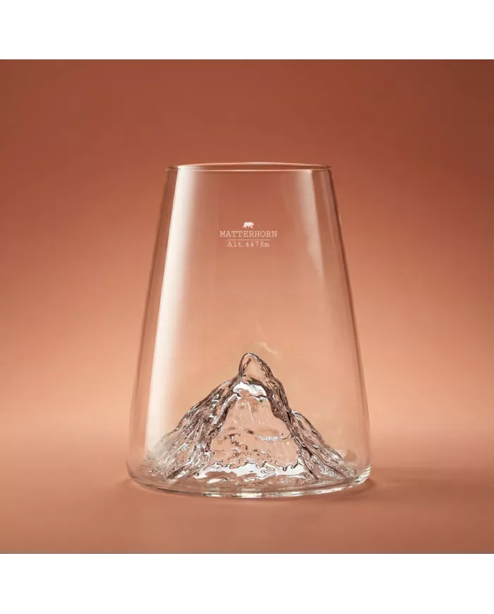 Verre design Mont Matterhorn TOPOGRAPHIC