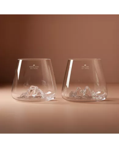 Set de 2 verres Tre Cime di Lavaredo & Mont Rosa TOPOGRAPHIC