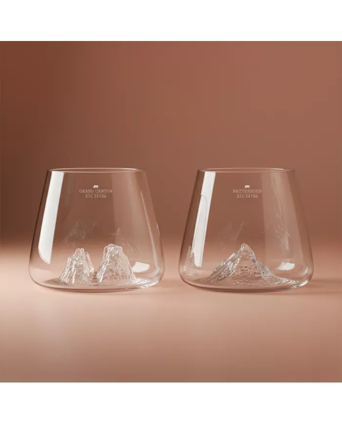 Set de 2 verres Grand Canyon & Matterhorn TOPOGRAPHIC
