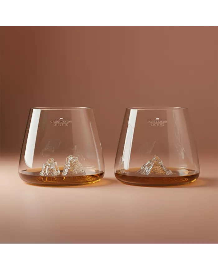 Set de 2 verres Grand Canyon & Matterhorn TOPOGRAPHIC