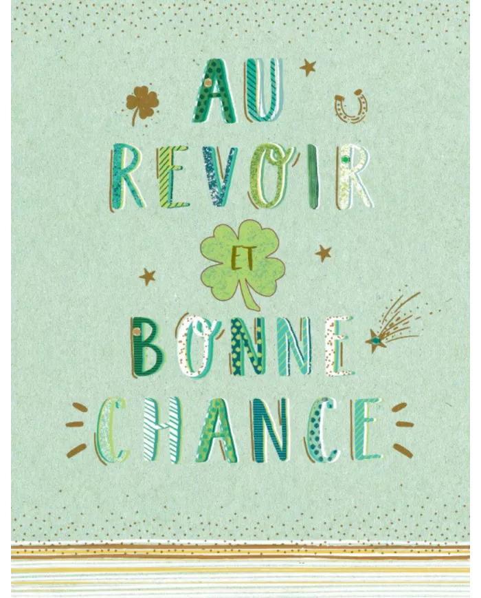 Carte A4 Au revoir et bonne chance