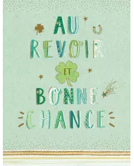 Carte A4 Au revoir et bonne chance
