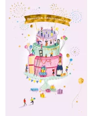 Carte A4 Heureux Anniversaire