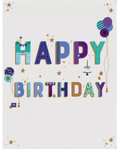 Carte A4 Happy Birthday